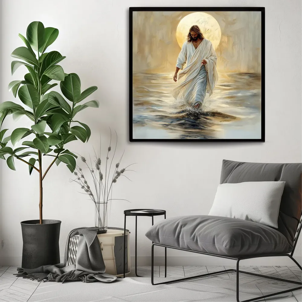 Jesus Walking On Water - Christian Art - Image 3