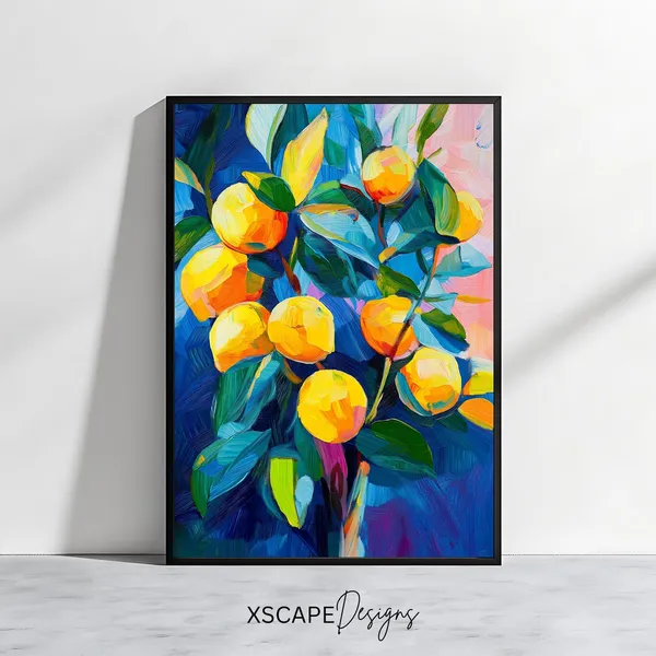 Lemon Tree Art Print, Modern Botanical