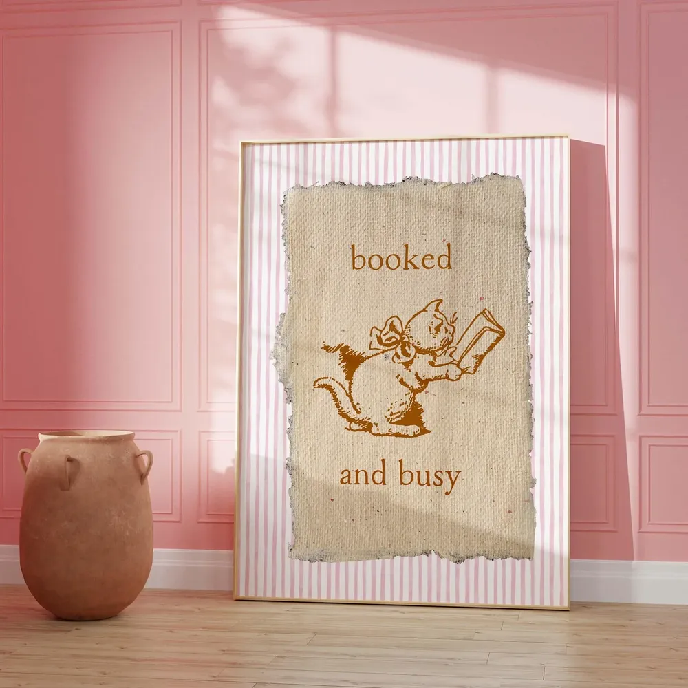 Coquette Book Art, Cute Reading Poster - Image 3