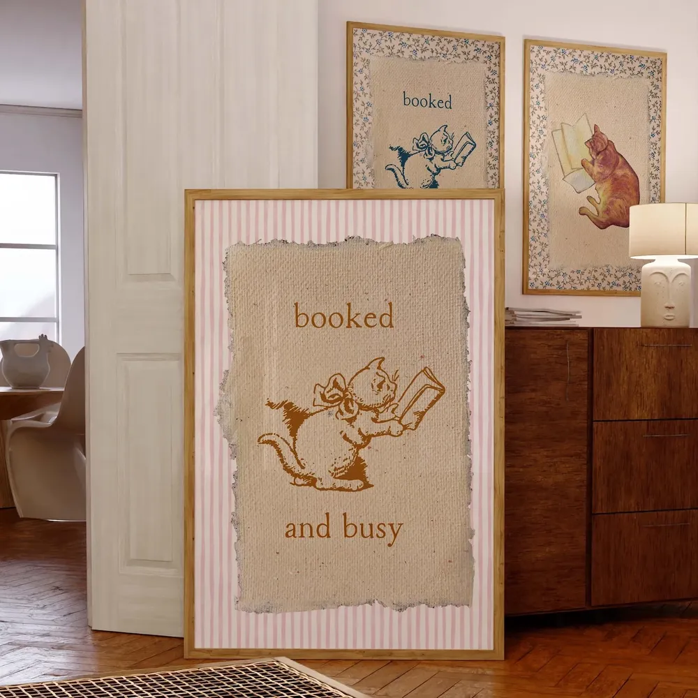 Coquette Book Art, Cute Reading Poster - Image 5