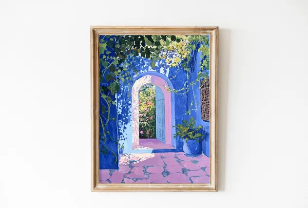Moroccan Marrakech Garden Architecture Print