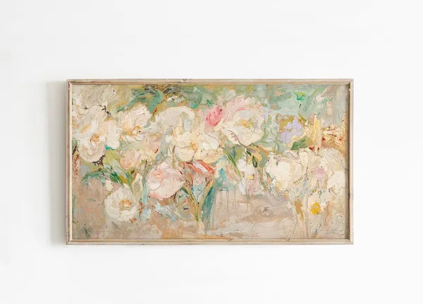 Vintage Spring Abstract Floral Art Print