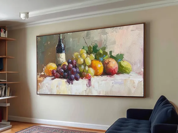 Still Life Of Grapes And Wine Art Print, Eclectic Kitchen