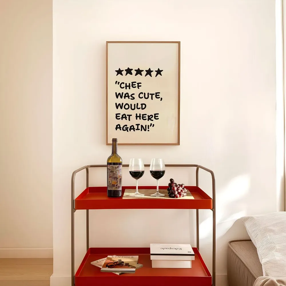 Chef Was Cute Trendy Kitchen Art Print - Image 4