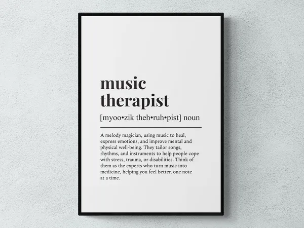 Music Therapist Funny Definition Poster Print