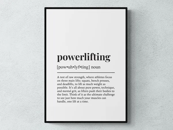 Powerlifting Funny Definition, Sport Quote Art Print