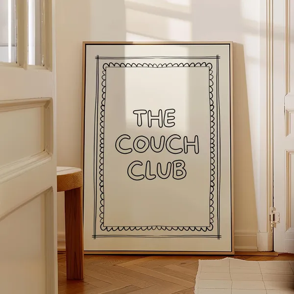 Couch Club Print, Coquette Room Decor Art Print