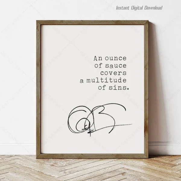 Anthony Bourdain Quote Kitchen Wall Art Print