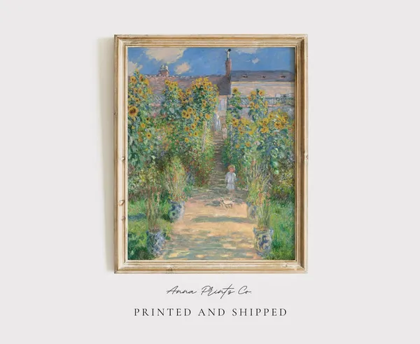 The Artist's Garden at Vétheuil, Monet Art Print