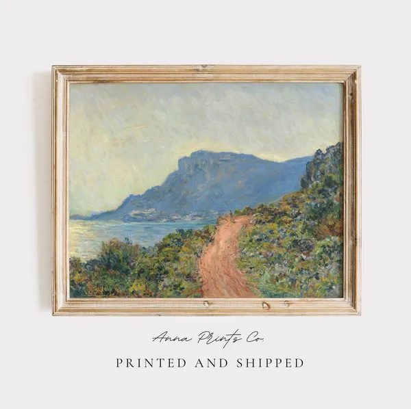 Claude Monet Landscape Art Print, Vintage Impressionist