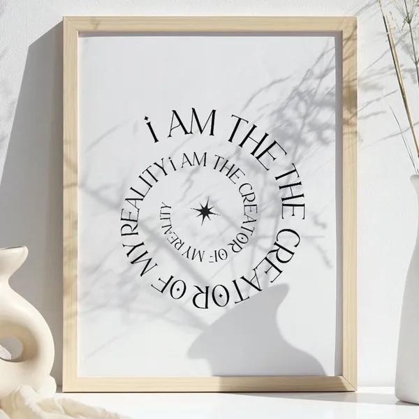 I Am The Creator Of My Reality Quote Art Print