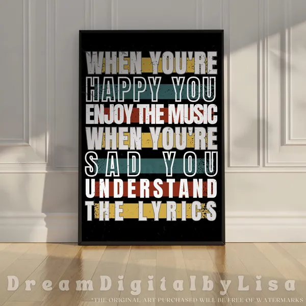 Music Quotable Art Print, Music Wall Art