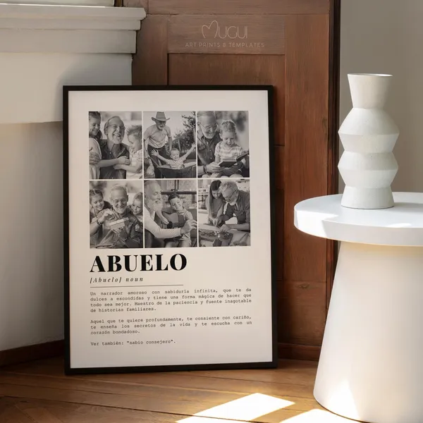 Spanish Version Grandfather Definition Poster Gift