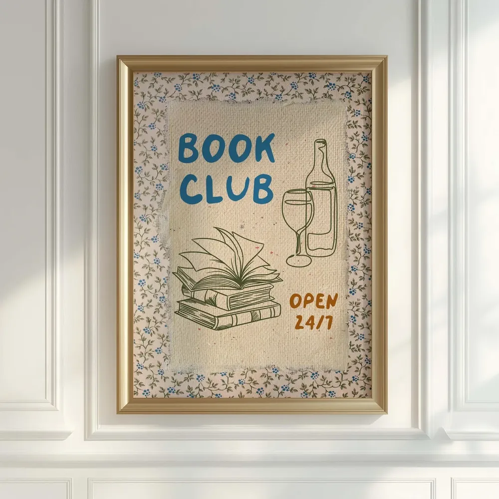 Book Club Poster Print, Bookish Reading Gift - Image 3