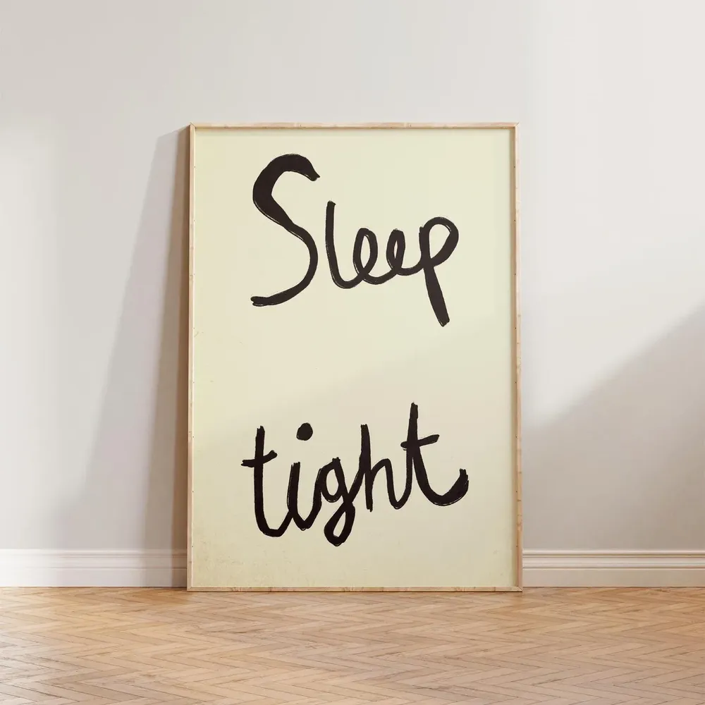 Sleep Retro Mid-Century Typography Art Print