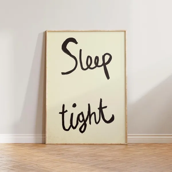 Sleep Retro Mid-Century Typography Art Print
