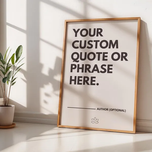 Custom Quotephrase Minimalist Home Office Art Print