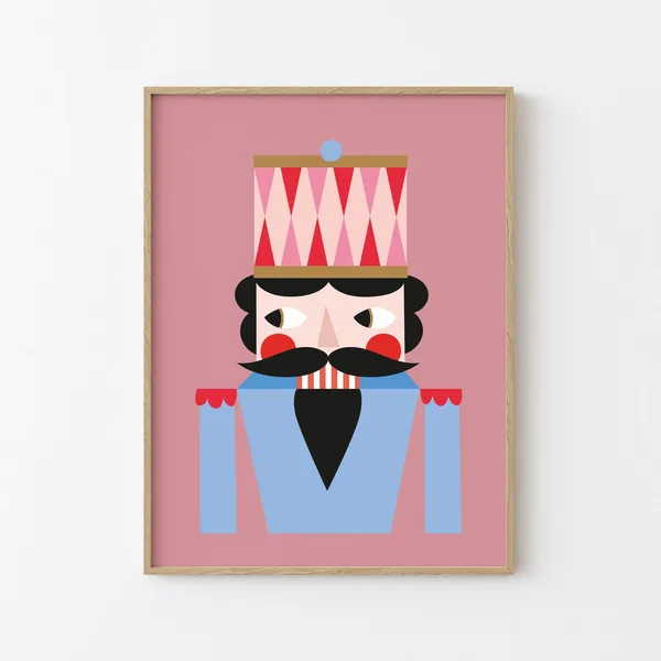 Nutcracker Christmas Poster for Kids Room Decor