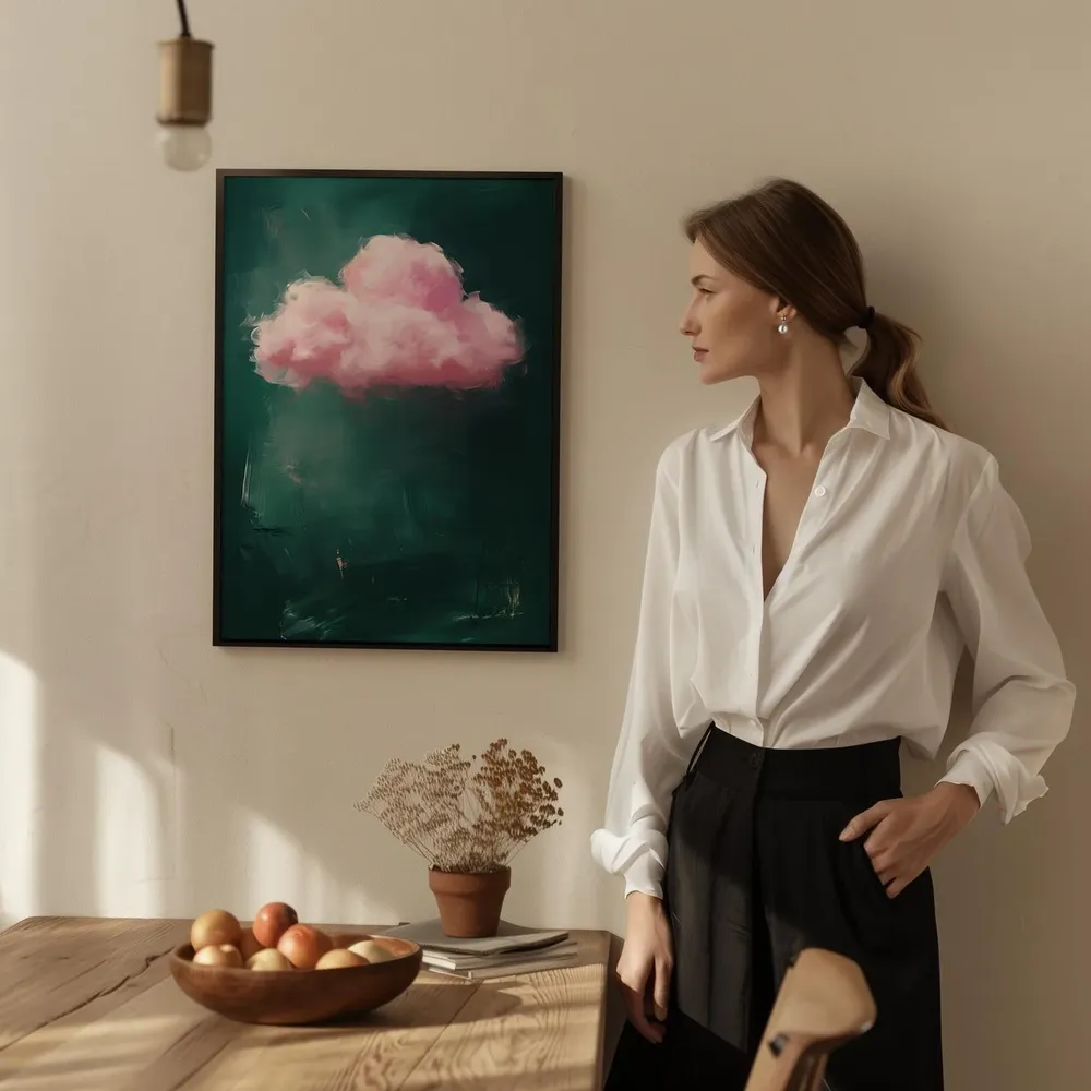 Pink Cloud Minimalist Wall Art Print