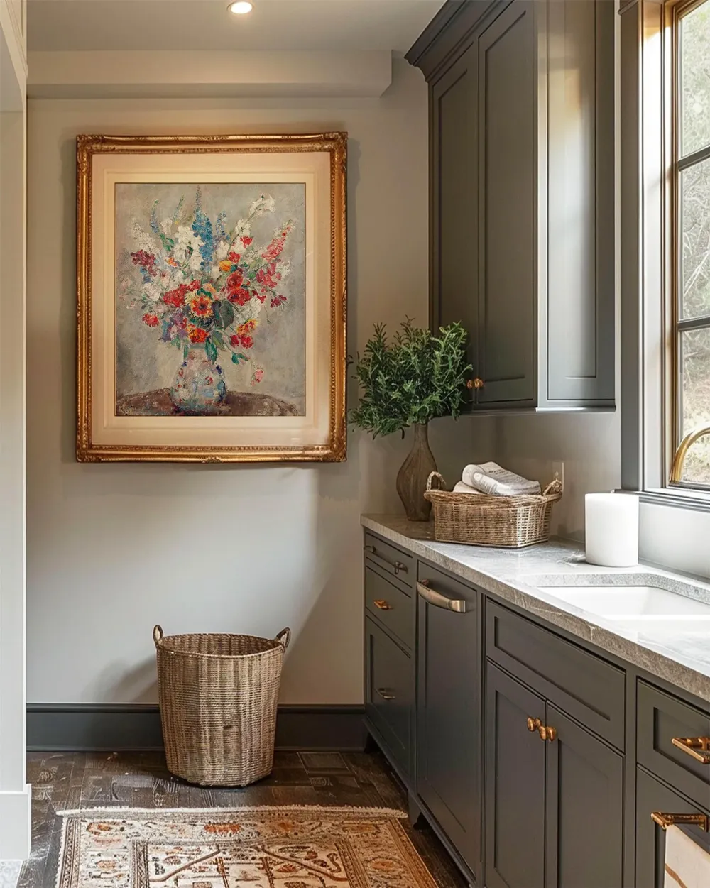 Vintage Floral Still Life, Farmhouse Art Print - Image 3