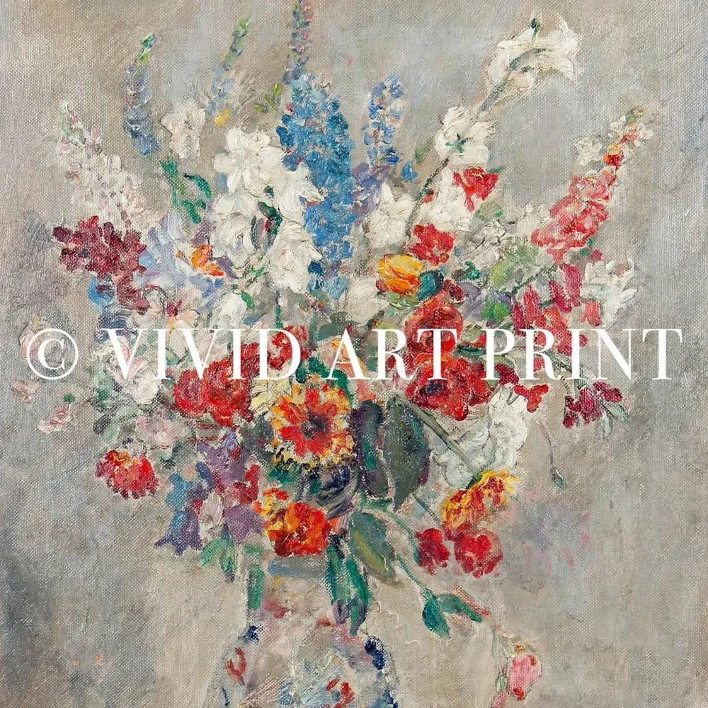 Vintage Floral Still Life, Farmhouse Art Print - Image 4