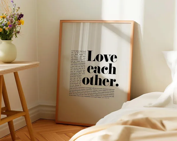 Bible Verse Love Each Other, John 15 Wedding Poster