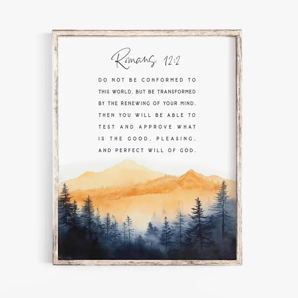 Romans 12:2 Do Not Conform Bible Verse Art Print