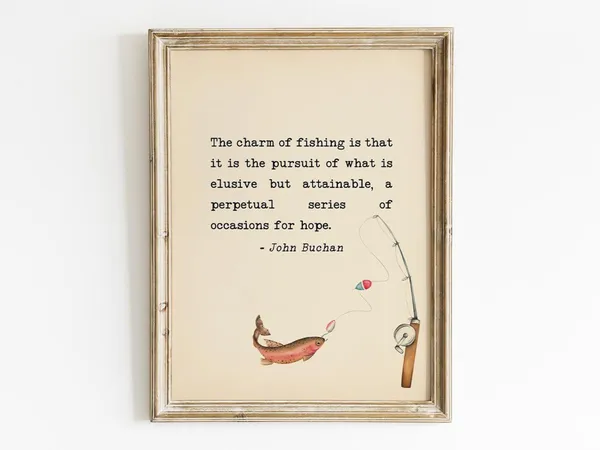 The Charm Of Fishing, John Buchan Nursery Art Print