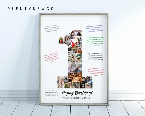 1st Birthday Guest Book, Boy or Girl Wall Art Print