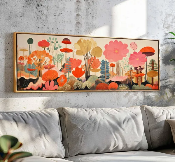 Mid-Century Modern Botanical Floral Art Print