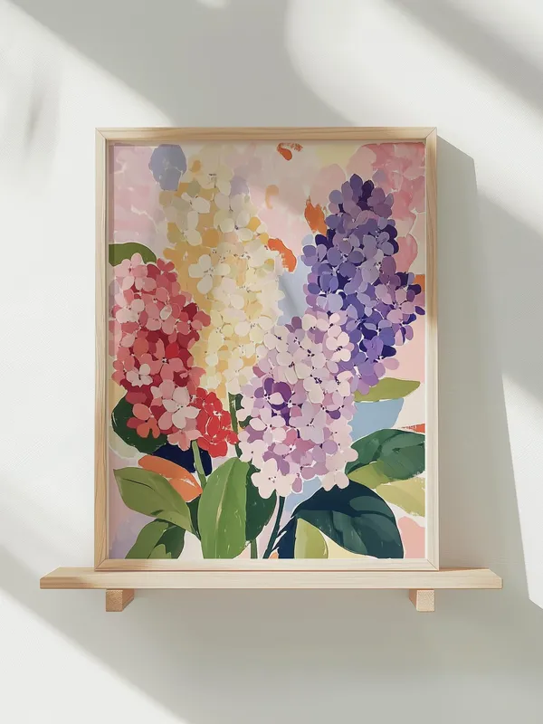 Colorful Flower Girl Bedroom Decor Art Print