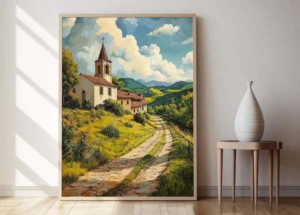 Camino De Santiago Spanish Pilgrimage Art Print