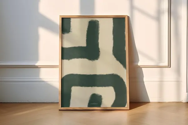 Abstract Maze Poster, Optimistic Modern Wall Art
