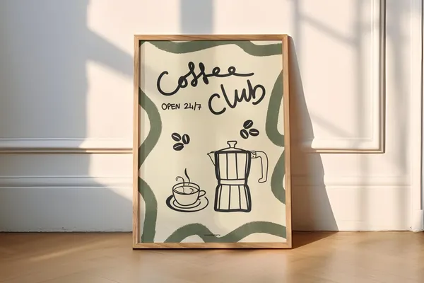 Coffee Club 247 Modern Kitchen Art Print