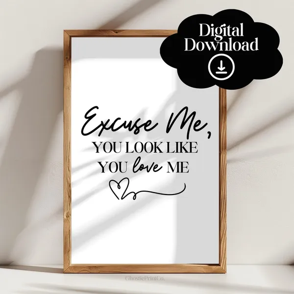 Excuse Me You Look Like Love Print, Country Lyrics