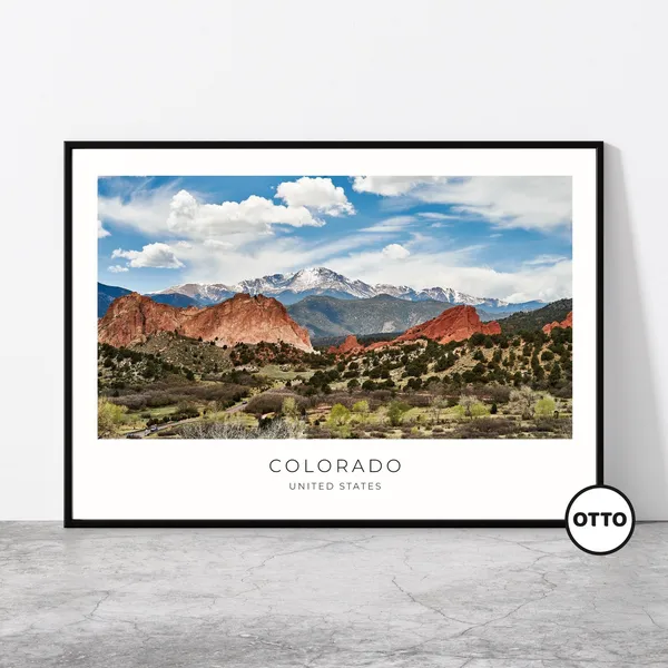 Colorado Garden of the Gods Travel Poster, USA