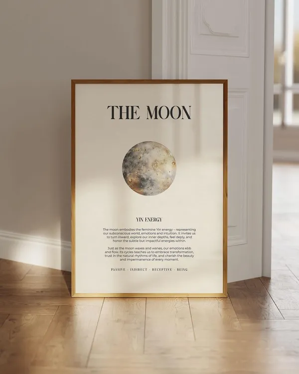 Moon Poster, Inspirational Spiritual Wall Art