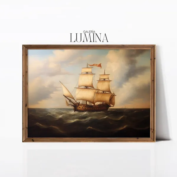Ancienne Caravelle Vintage Nautical Art Print