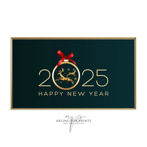 Happy New Year 2025 Christmas Decor Art Print