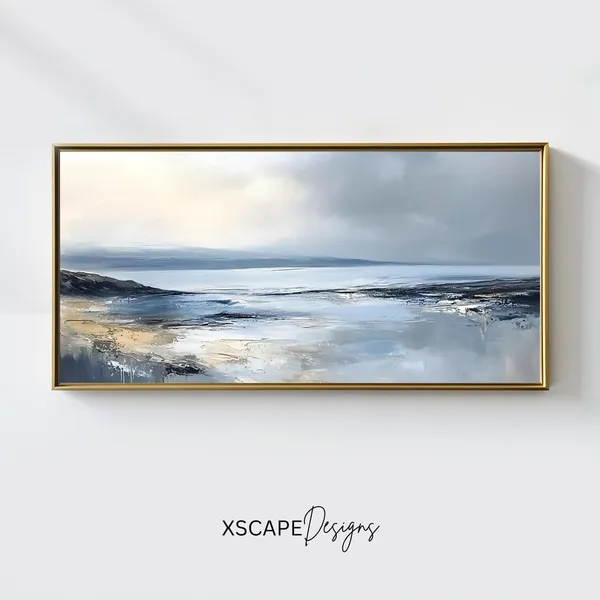 Abstract Coastal Panoramic Landscape Art Print