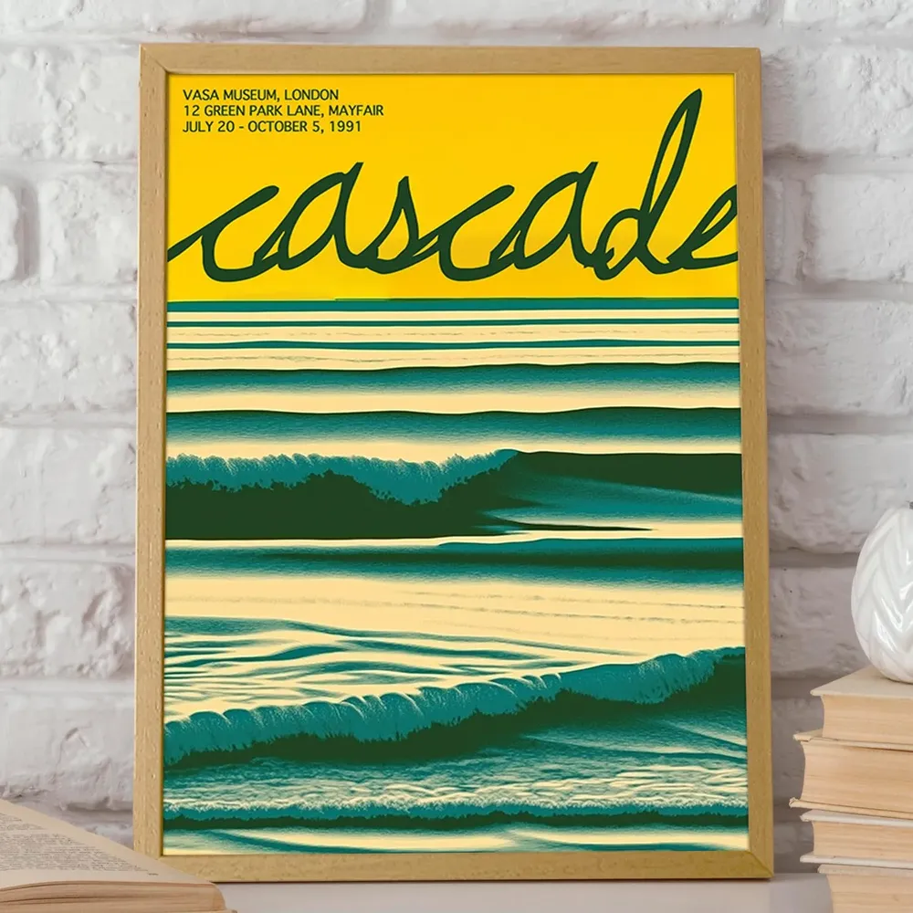 Cascade Ocean Waves Retro Art Print, Vasa Museum London - Image 2