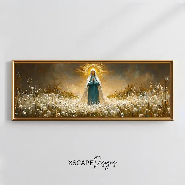 Blessed Virgin Mary Religious Wall Art Print
