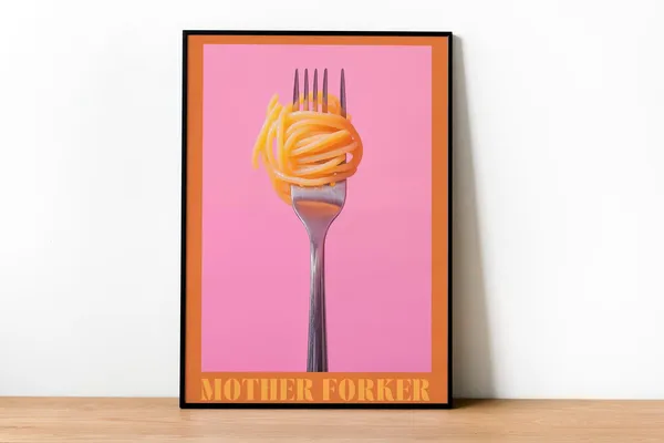 Kitchen Poster Pasta, Kitchen Quotes Art Print
