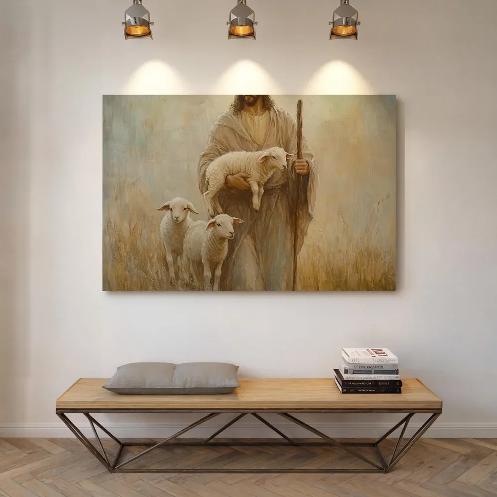 Jesus Carrying A Lamb - Christian Art - Image 5