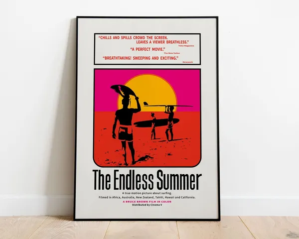 Endless Summer Retro Surf Film Art Print