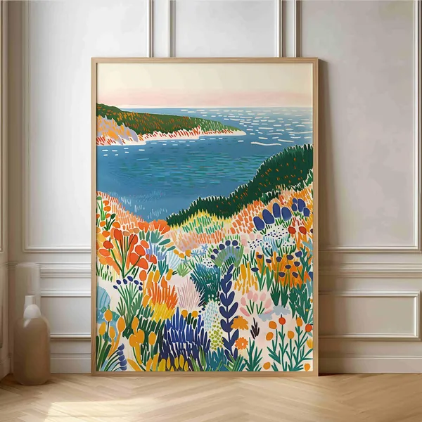 Bright Ocean View, Contemporary Coastal Art Print