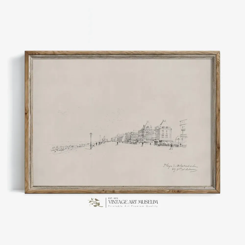 Paris Vintage Etching Sketch Art Print