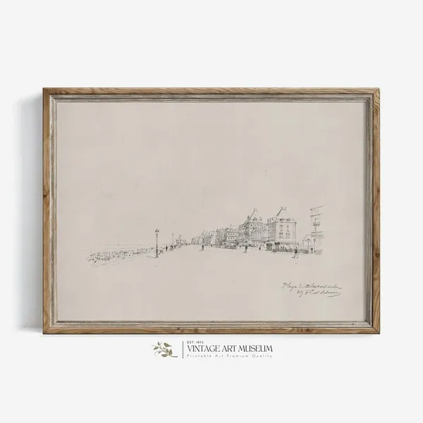 Paris Vintage Etching Sketch Art Print