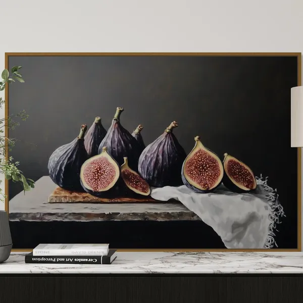 Still Life Fig Rustic Kitchen Wall Art Print