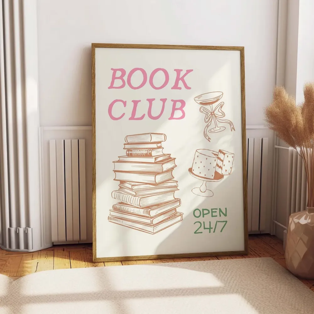 Book Club - Trendy Reading Art - Image 2